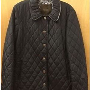 Coach Quilted Jacket with leather trim